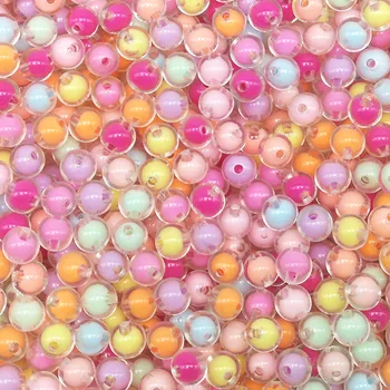 50шт Akrilne Perle Srednje Perle u Boji Loptu Nakit Pribor Narukvica Perle DIY Materijal u rasutom stanju